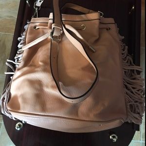 Gorgeous Leather Fringe Moda Luxe Crossbody Bag!